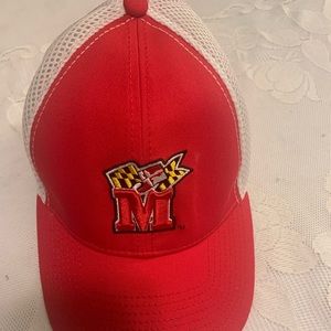 Maryland Terrapins red/white new era flex hat medium/large